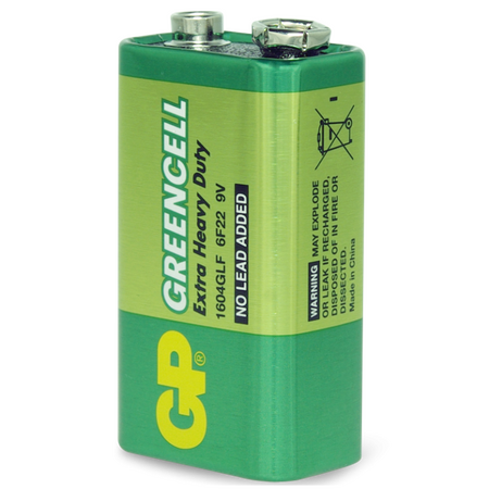 9V Extra Heavy Duty Battery | Carbon Zinc Chemistry | Bulk Packaging | by Powercell
