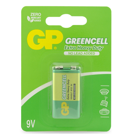 9V Extra Heavy Duty Battery | Carbon Zinc Chemistry | Reliable Power | Compact Size | @Card of 1 | by Powercell