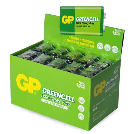 9V Extra Heavy Duty Battery | Carbon Zinc Chemistry | Bulk Packaging | by Powercell