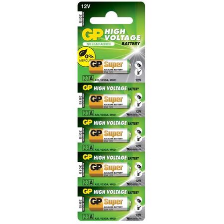 12V Alkaline High Voltage Battery | 38mAh Capacity | Compact Size | @Pack of 5 | by Powercell