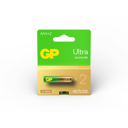 GP Ultra Alkaline AAA Batteries | Long-Lasting Power | 1.5V Voltage | @Card of 2 | by Powercell