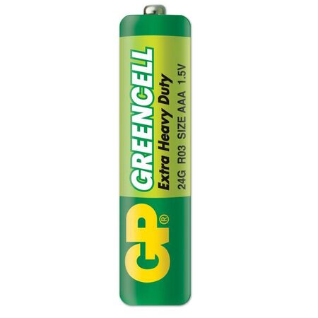 AAA Battery GP Greencell 1.5V | Extra Heavy Duty Carbon Zinc | Bulk Pack of 4 | by Powercell