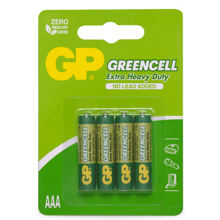 AAA Extra Heavy Duty Batteries | 1.5V Carbon Zinc | Reliable Power | @Card of 4 | by Powercell