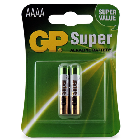 GP Super Alkaline AAAA Batteries | 1.5V Output | High-Performance Chemistry | Compact Size | @Card of 2 | by Powercell