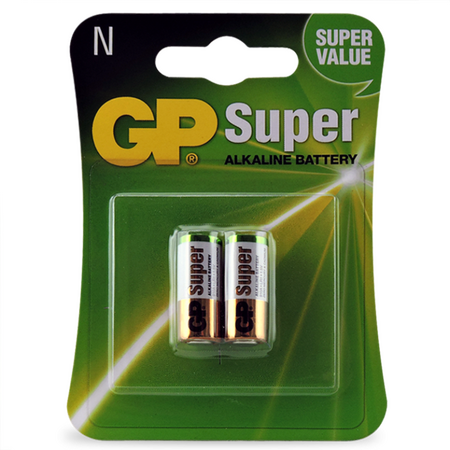 GP Super Alkaline N Size Battery | 1.5V Long-Lasting Power | Compact Design | @Card of 2 | by Powercell