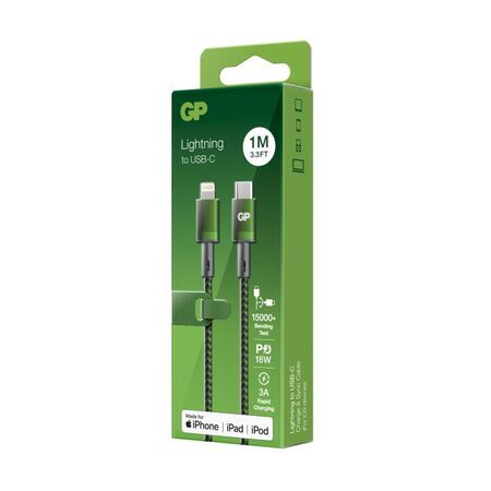 USB-C to Lightning Charge Sync Cable | 3A Fast Charging | 480Mbps Data Transfer | Durable Nylon | by Powercell