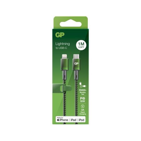 USB-C to Lightning Charge Sync Cable | 3A Fast Charging | 480Mbps Data Transfer | Durable Nylon | by Powercell