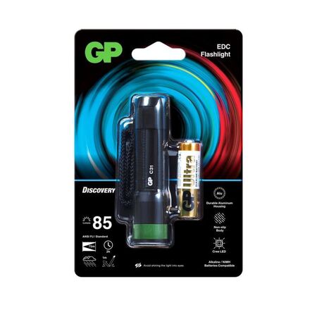 GP Discovery Consumer Torch | 85 Lumens Brightness | IPX4 Water Resistant | Cree LED | by Powercell