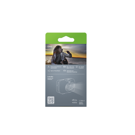 General Use Headlamp | 110 Lumens Brightness | 40m Beam Distance | Splash-Proof & Shock Resistant | by Powercell