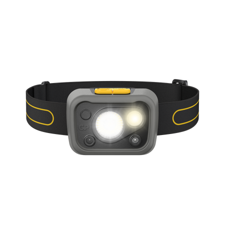 GP Discovery Consumer Headlamp | 375 Lumens | Tough Motion Sensor | IPX5 Water Resistant | by Powercell