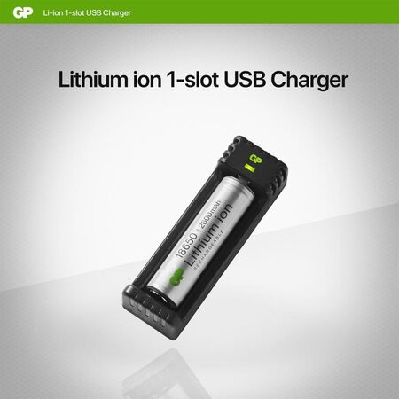 5V Single Slot Li-Ion Charger | Compatible with 10440-26650 | Intelligent Charging & Safety Features | by Powercell