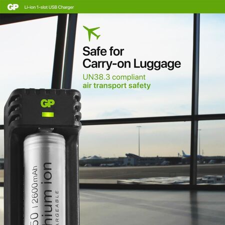 5V Single Slot Li-Ion Charger | Compatible with 10440-26650 | Intelligent Charging & Safety Features | by Powercell