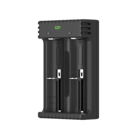 5V Dual Slot Li-Ion Charger | Includes 2 x GP18650 Batteries | Intelligent Charging | USB Powered | by Powercell