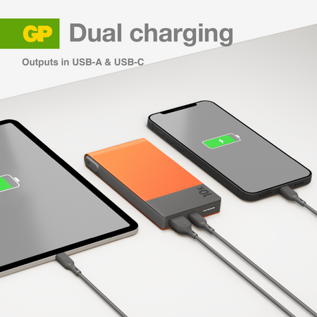 Li-ion Powerbank 10Ah 37Wh | USB-C PD 22.5W Fast Charge | Grey | by Powercell