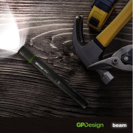 LED Flashlight GP Prosumer Design Beam GPP16 | 140 Lumens | IPX4 Water Resistant | @Each by Powercell