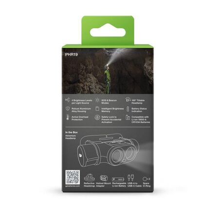 1200Lm Adventure Headlamp | IPX8 Water Resistant | 100 Hours Runtime | by Powercell