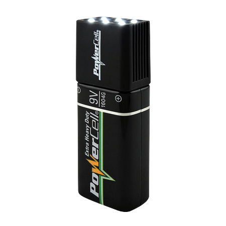9V LED Torch GP Blocklite | 30 Lumens | 2 Lighting Functions | Compact Design | @Display Box of 30 | by Powercell