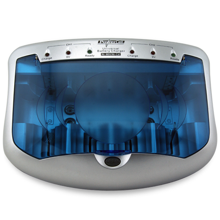 All Purpose Charger NiMH NiCad | Supports AA, AAA, C, D, 9V | 12V/240V Input | by Powercell