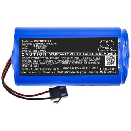 Powercell 14.8V Li-ion Battery | 3400mAh Capacity | Compatible with Ecovacs Models | by Powercell