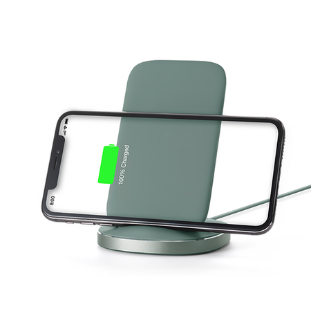 10W Wireless Charging Stand | Dual-Coil Design | Qi-Certified | Grey | by Powercell