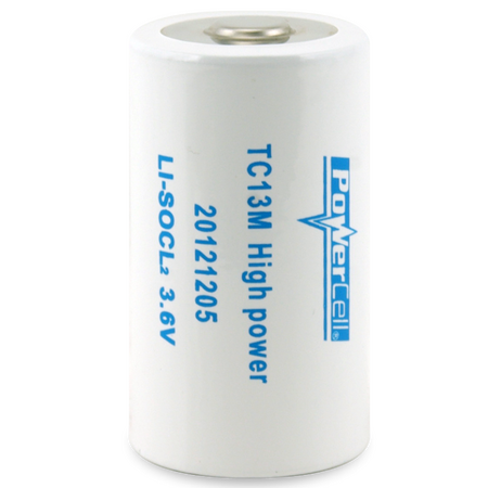 3.6V Lithium D Battery | 14.5Ah Capacity | Spiral Construction | High Energy Density | by Powercell