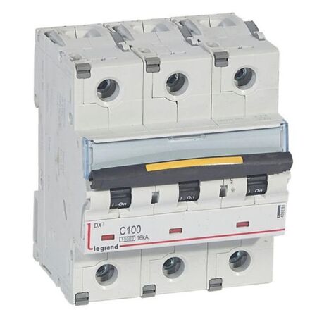 MCB DX3 10000A 3 pole 100A curve C
