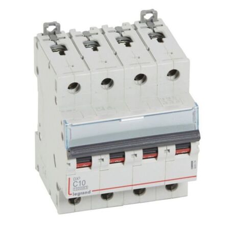 MCB DX3 10000A 4 pole 10A curve C