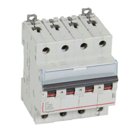 MCB DX3 10000A 4 pole 20A curve C
