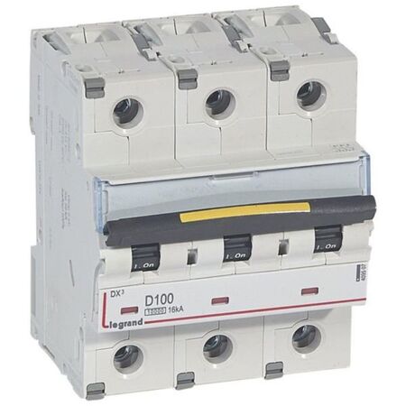 MCB DX3 10000A 3 pole 100A curve D