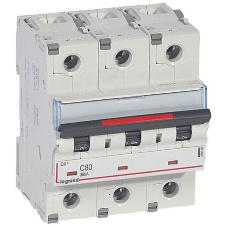 MCB DX3  3 pole 80A curve C