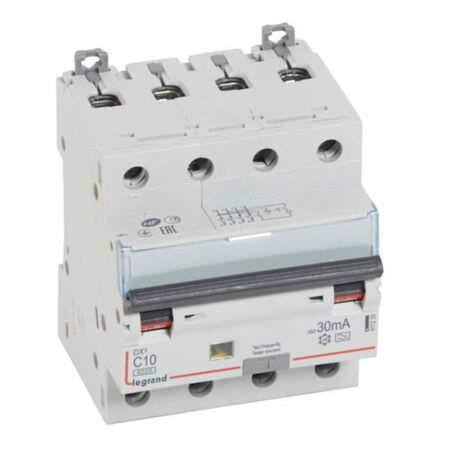 RCBO - DX³ 6000 -10 kA -4P-400 V~ -10 A -30 mA -A type