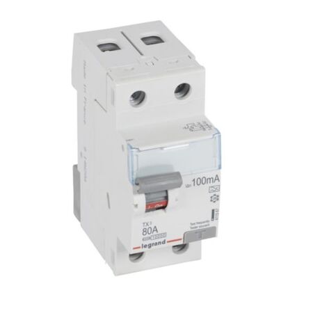 RCCB TX³ - 2P 230 V~ - 100 mA - 80 A - A type