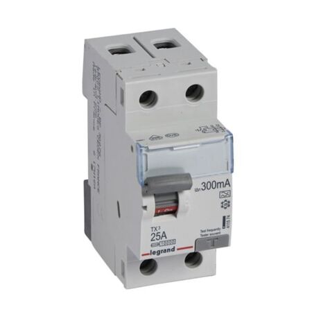 RCCB TX³ - 2P 230 V~ - 300 mA - 25 A - A type