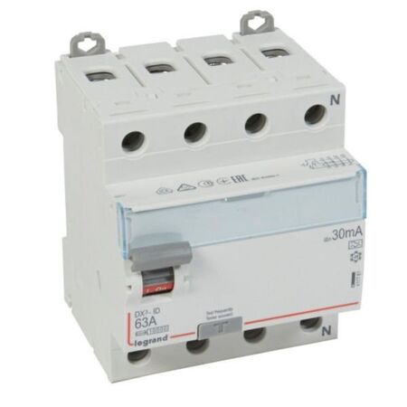 RCD DX³-ID - 4P 400 V~ neutral right hand side - 63 A - 30 mA - A type