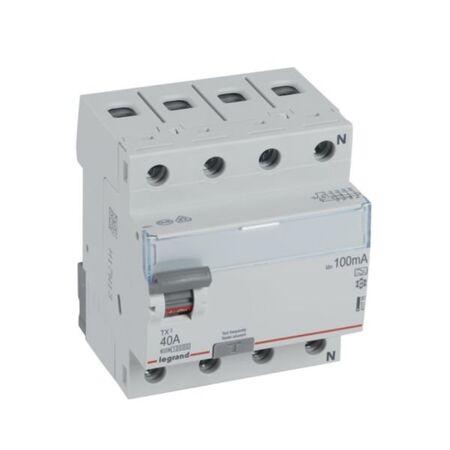 RCCB TX³ - 4P 400 V~ - 100 mA - 40 A - A type