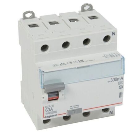 RCD DX³-ID - 4P 400 V~ neutral right hand side - 63 A - 300 mA - A type