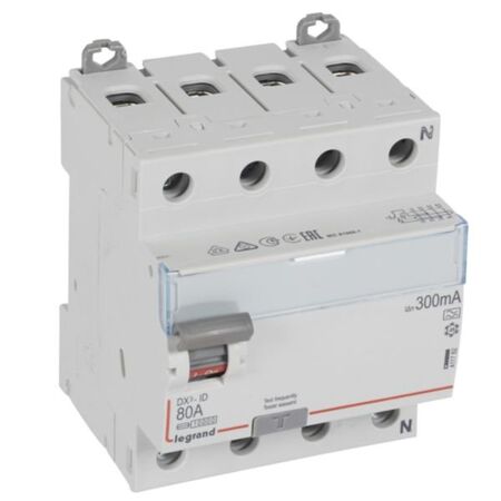 RCD DX³-ID - 4P 400 V~ neutral right hand side - 80 A - 300 mA - A type