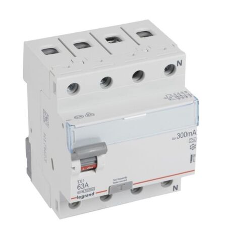RCCB TX³ - 4P 400 V~ - 300 mA - 63 A - A type