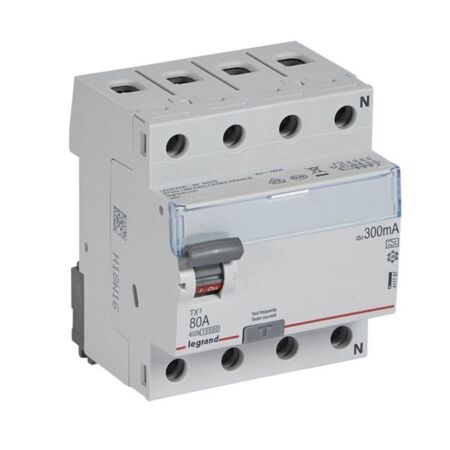 RCCB TX³ - 4P 400 V~ - 300 mA - 80 A - A type