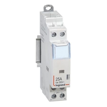 Contactor CX³ without handle 2 pole - 25A - 250V~ -  2NO contacts with 24V~ coil - 1 module