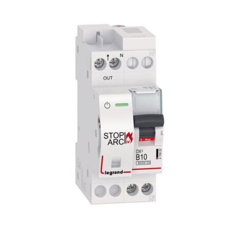 AFDD DX3 STOP ARC 6000A 1 pole + neutral 10A curve B