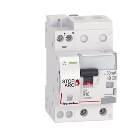 AFDD DX3 STOP ARC 10000A 1 pole + neutral 10A curve B 30MA TYPE A