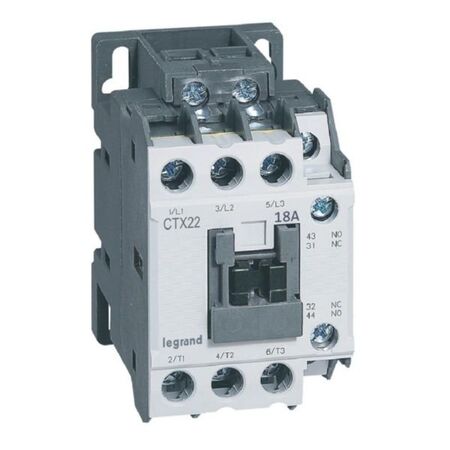 CTX³ - 3-pole contactors - 18A AC-3 rating - 24V AC actuation - Screw terminals