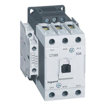CTX³ - 3-pole contactors - 50A AC-3 rating - 2NO+2NC auxiliary contacts - Screw connection