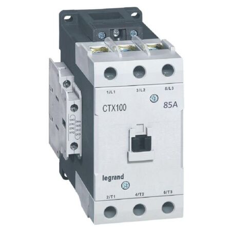 CTX³ - 3-pole contactors - 65-85A - 110V AC actuating - 2NO+2NC auxiliary contacts - Screw terminals capacity - Modular