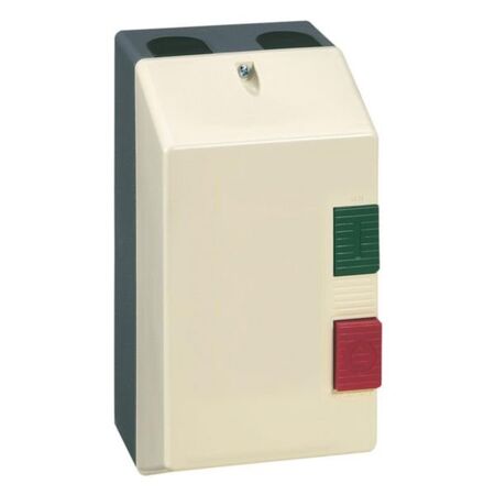 Manual motor starter box with ON/OFF buttons for CTX3 3P 9A to 22A