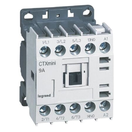 Contactor CTX3 mini 3P 9A 1NO 415V AC