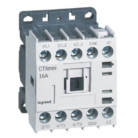 Contactor CTX3 mini 3P 16A 1NC 415V AC