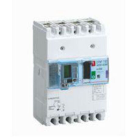 DPX³160 thermal magnetic release circuit breaker with earth leakage module, 4 poles 40A and breaking capacity 16kA