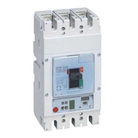 Circuit breaker DPX3 630,3 poles, with rated current of 320A and thermal magnetic protection.